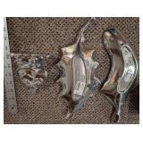 Mariposa Silverplate Sunburst Ornament & Serving Set - Spreader, Spoons, Leaf Ornaments