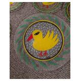 Kosta Boda Duck Plates - Round Glass Plates (Lot of 9)