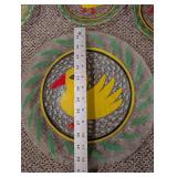 Kosta Boda Duck Plates - Round Glass Plates (Lot of 9)