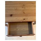 Knotty Pine Console Table with Drawer - 30 in W