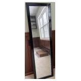 Full-Length Floor Mirror - Black Frame, 63 in H x 16 in W