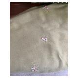 Decorative Throw Pillows & Embroidered Throw Blanket - Floral & Fern Leaf Cushions Set