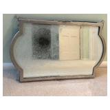 Silver Plate Serving Tray with Ornate Floral Frame - 24-in Long