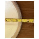 Silver Plate Serving Tray with Ornate Floral Frame - 24-in Long