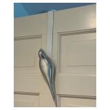 Chrome Bird Door clothes hanger- 12-13 in Long, Vintage Cabinet Hardware