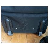 Black 2-Piece Luggage Set - Upright Rolling Suitcase & Duffel Bag