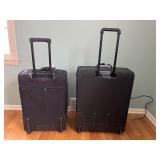 TravelPro 2-Piece Black Luggage Set - Carry-On & Upright Rolling Suitcases