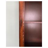 Antique-Style Wooden Cabinet - 4 Panel Doors with Decorative Embossed Inserts