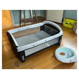 Skip Hop Play Yard Bassinet - Mesh Sides with Mint Lounger Insert