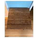 Vintage Oak End Table with Two-Tier Shelf and Turned Rope-Style Legs