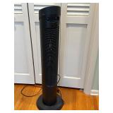 Sunter Tower Fan - 40in Tall Oscillating Pedestal with Timer, Black