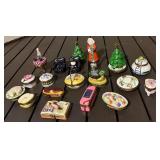 Limoges Hand-Painted Trinket Pill Boxes - Vintage French Ceramic Miniatures
