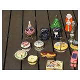 Limoges Hand-Painted Trinket Pill Boxes - Vintage French Ceramic Miniatures