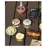 Limoges Hand-Painted Trinket Pill Boxes - Vintage French Ceramic Miniatures