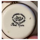 Limoges Hand-Painted Trinket Pill Boxes - Vintage French Ceramic Miniatures