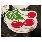Vietri Italian Ceramic Dinnerware & Mugs - Bird & Cherry Motifs, Assorted Plates & Pitcher