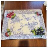 Gien France Ciseaux Bleu Dinnerware Set - Blue & White Plates, Teapot, Cups