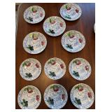 Gien France Ciseaux Bleu Dinnerware Set - Blue & White Plates, Teapot, Cups