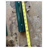 Green Powder-Coated Steel Fence Posts - 5-Pack