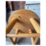 Wooden Bar Stools (Lot of 3) - 12 in Seat, 24 in Tall