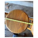 Wooden Bar Stools (Lot of 3) - 12 in Seat, 24 in Tall