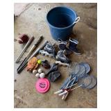 Baseball Bats, Balls, Gloves, Inline Skates, Tennis Rackets, Boots - Mixed Sports Gear