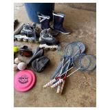 Baseball Bats, Balls, Gloves, Inline Skates, Tennis Rackets, Boots - Mixed Sports Gear