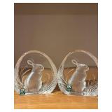 Maleras Crystal Animal Sculptures Set - Rabbits in Arch, Deer in Rock, Lion Medallion