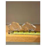 Maleras Crystal Animal Sculptures Set - Rabbits in Arch, Deer in Rock, Lion Medallion