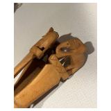 Wooden Sculpture - Three Intertwined Arms Knot, 11 in Tall