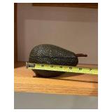 Avocado-Shaped Ceramic Serving Dish with Lid and Spoon