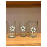 Anthropologie Daisy Glass Tumblers - Set of 3