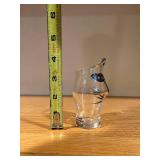 Hand-Painted Glass Goblets with Portrait Figures - 3-Piece Set