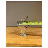 Hand-Painted Glass Goblets with Portrait Figures - 3-Piece Set