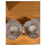 Kosta Boda Winter Garden Clear Ribbed Glass Apple Candle Holders - Set of 4