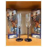 Andromeda Champagne Flutes - Handmade Glassware, 15 cl, Set of 2