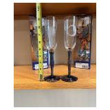 Andromeda Champagne Flutes - Handmade Glassware, 15 cl, Set of 2