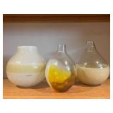 Kosta Boda Teardrop Glass Vases - 3-Piece Set