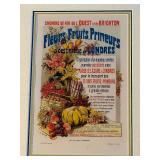 Pair of Framed Original French Posters - Fleurs, Fruits, Primeurs & Vichy St-Yorre