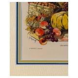 Pair of Framed Original French Posters - Fleurs, Fruits, Primeurs & Vichy St-Yorre