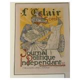 Original French Poster - Journal Politique Indépendant Framed Vintage Print