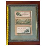 Victor Vaissier Savon Aux Violettes Labels (Lot of 3) Framed Vintage Print