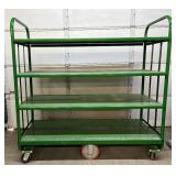 MSRP $1,200 – Uline Heavy-Duty Rolling Shelf Cart, 4-Tier Steel Industrial Utility Cart U-Boat Style Platform Truck, Approx 60″W x 24″D x 61″H, Welded Steel Frame, Heavy-Duty Casters, Ideal fo