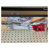 MSRP $1,100 – Hausmann Double-Sided Mobile Pegboard Gondola, Commercial Medical Storage & Display Rack, Steel Frame with Wood Base Shelf, Includes Assorted Peg Hooks, Ideal for Clinics PT Facili