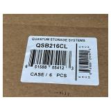 MSRP $1,800 – 10 NEW Cases (Each Case Has 6 Bins) Stackable Storage Bins, Quantum Clear Plastic Parts Bins, Heavy-Duty Organization for Warehouse, Shop & Industrial Use - Some Cases Include Blac