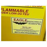 MSRP $800 – Eagle Model 1901 Flammable Safety Storage Cabinet, 2 Gallon Capacity, NFPA 30 Compliant, OSHA Approved, Locking Steel Cabinet with Keys for Labs Shops & Facilities - Excellent Condit