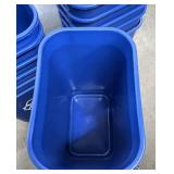 MSRP $500 – 18 Desk Recycling Containers, Tough Guy Model 4UAU4, 3-1/2 Gallon Blue Recycling Bins, Durable Plastic, Made in USA, Office, School & Facility Use - Like New Condition