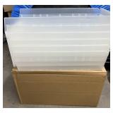 MSRP $1,800 – 10 NEW Cases (Each Case Has 6 Bins) Stackable Storage Bins, Quantum Clear Plastic Parts Bins, Heavy-Duty Organization for Warehouse, Shop & Industrial Use - Some Cases Include Blac