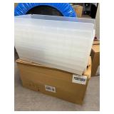 MSRP $1,800 – 10 NEW Cases (Each Case Has 6 Bins) Stackable Storage Bins, Quantum Clear Plastic Parts Bins, Heavy-Duty Organization for Warehouse, Shop & Industrial Use - Some Cases Include Blac