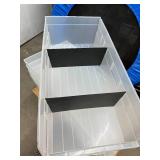 MSRP $1,800 – 10 NEW Cases (Each Case Has 6 Bins) Stackable Storage Bins, Quantum Clear Plastic Parts Bins, Heavy-Duty Organization for Warehouse, Shop & Industrial Use - Some Cases Include Blac